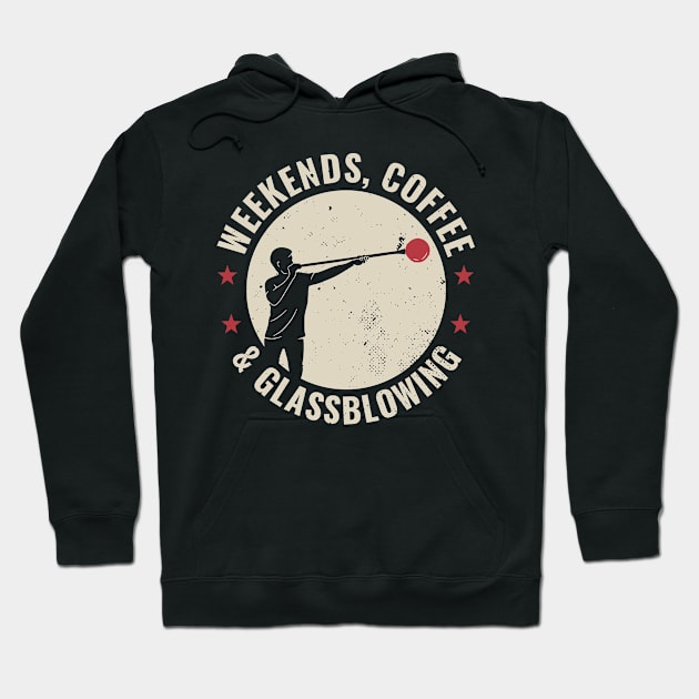 Funny Weekends. Coffee & Glass Blowing Glassblower Hoodie by Dr_Squirrel